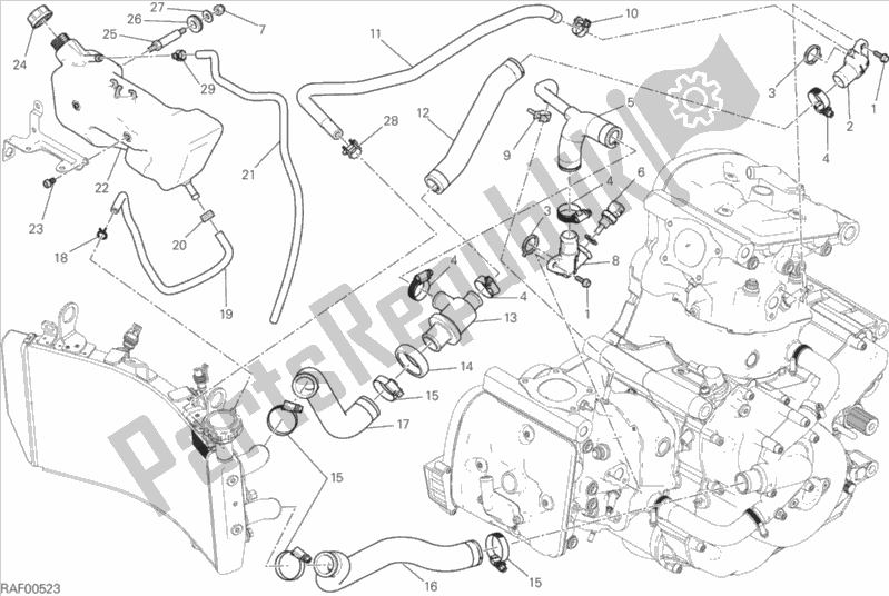 Wszystkie części do System Ch? Odzenia Ducati Monster 1200 S Stripes 2015